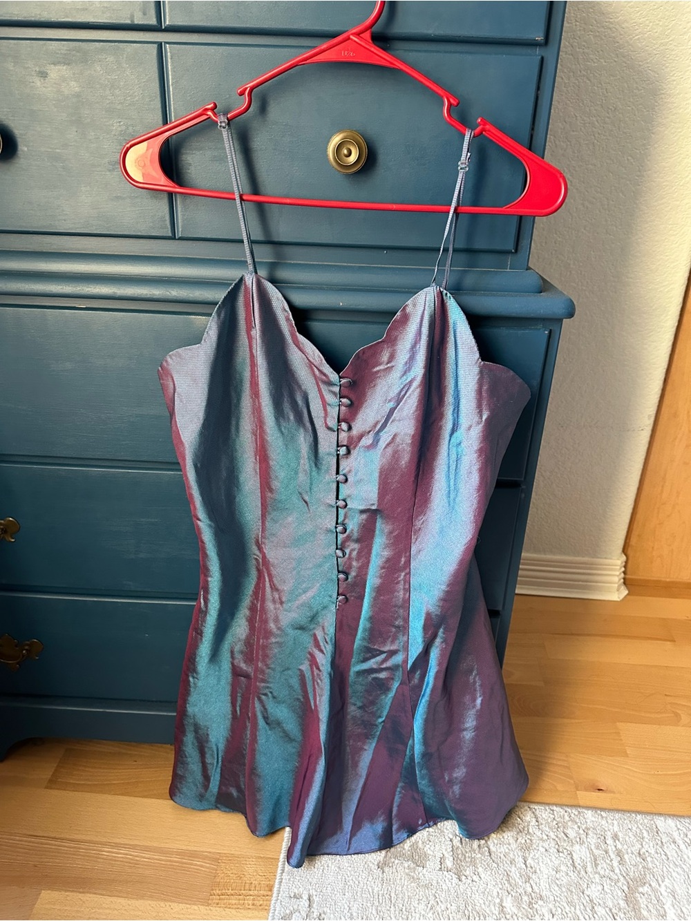 Victoria’s Secret Gold Label Iridescent Slip Dress with Front Buttons